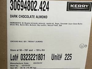 Dark Chocolate Almond - 35 lb Bulk Box