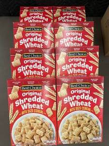 Lot of 8 Boxes of Best Choice Original Shredded Wheat Cereal