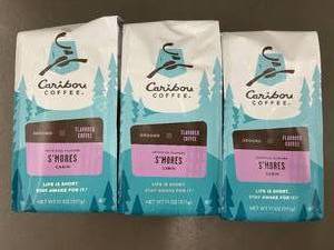 Lot of 3 Caribou Coffee Smores Cabin Ground Coffee 11oz Bags