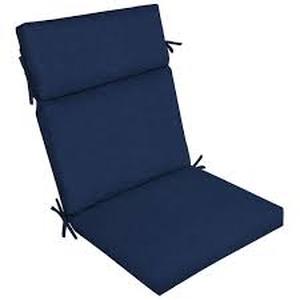 lot 24 image: Set of 5 Arden Selections Sapphire Blue Leala Outdoor Dining Chair Cushions