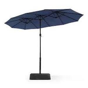 lot 47 image: Phi Villa 13 ft. Market Patio Umbrella No Weights 2-Side in Blue