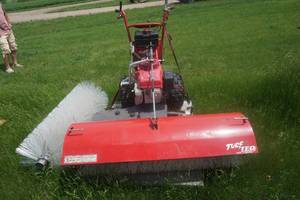 lot 5 image: Turf Teq Walk Behind Self Propelled Hydraulic Broom Sweeper