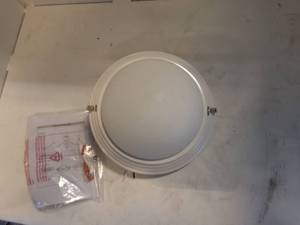 E Lighting-  (2) Sleek White Dome Ceiling Mounted Light