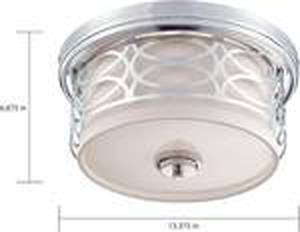 Nuvo Lighting - Harlow - 2 Light 13-38 Wide Flush Mount Drum Ceiling Fixture