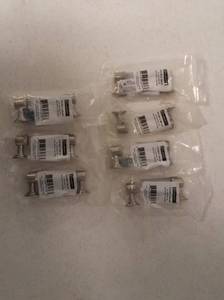 Liberty- (7)  Drawer Pulls-  3 Inch Satin Nickel -CLEAR GLASS