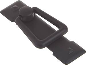 Liberty  ( 10)  Flat Black Ring Pull with Backplate- Cabinet Handles and Drawer Pulls