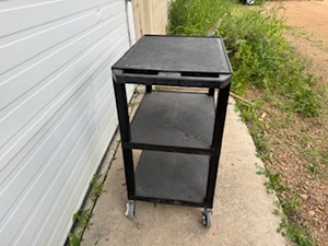 lot 39 image: Uline Plastic Three Shelf Utility Cart