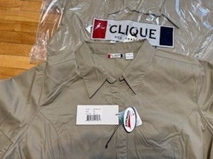 lot 44 image: New 2XL Clique Tax Long Sleeve Work Shirts