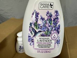 lot 180 image: 12 New Rosemary Lavender Foaming Hand Sanitizer with Essential Oils