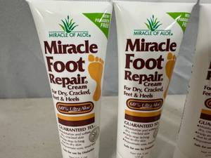 lot 203 image: 5 New Bottles of Miracle Foot Repair Cream