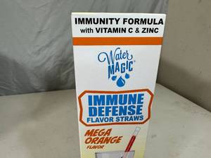 lot 207 image: 8 Boxes of Water Magic Immune Defense Flavor Straws - Mega Orange Flavor