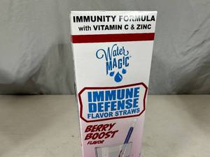 lot 208 image: 8 Boxes of Water Magic Immune Defense Flavor Straws - Berry Boost Flavor