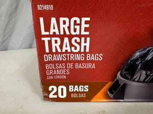 lot 232 image: New Box of 33 Gallon Trash Bags