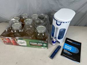 lot 35 image: ZeroWater Filter with Dispenser and Canning Jars