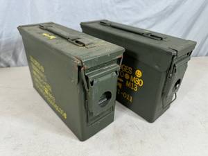 lot 47 image: 2 New 30 Cal. US Military Ammo Cans