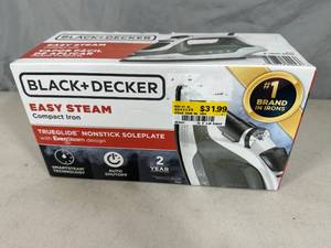 lot 56 image: New Black and Decker Easy Steam Compact Iron