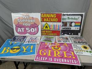 lot 121 image: New Yard Signs with Metal Stands