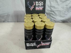 lot 166 image: 12 New Bucked Up Buck Shot Energy Drink Shots