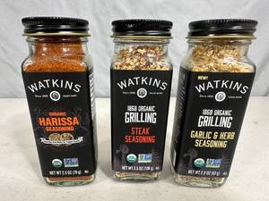 lot 214 image: 3 New Watkins Grilling Spices