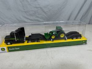 lot 236 image: New John Deere Semi Truck with Tractor Toy