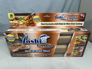 lot 283 image: New Pack of 2 Copper Infused Grilling  Baking Mats