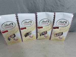 lot 162 image: 4 New Bags of Limited Edition Lindt Lindor White Peppermint Truffles