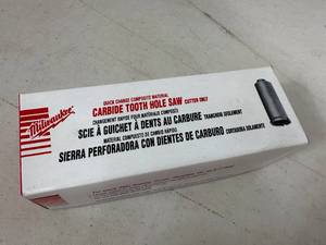 lot 223 image: New Milwaukee Carbide Tooth Hole Saw 1 -18