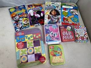 lot 240 image: Assorted New Travel Games and Coloring Sets