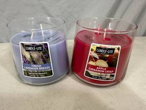 lot 323 image: 2 New Candle Lite Dual Wick Candles