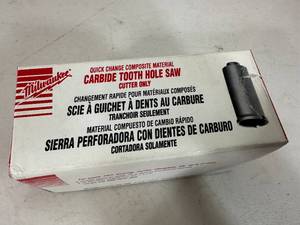 lot 339 image: New Milwaukee Carbide Tooth Hole Saw 1-14