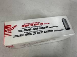 lot 341 image: New Milwaukee Carbide Tooth Hole Saw 1