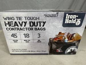 lot 344 image: New Box of 45 Gallon Contractor Bags
