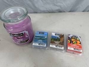 lot 136 image: New Candle-Lite 18 oz Candle and New Wax Melts