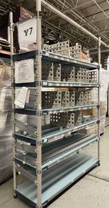 lot 3 image: Metro Max Antimicrobial 6-Shelf Adjustable Shelving Storage Rack Unit With Separation Sorters - In Like New Condition 86 x 18 x 60