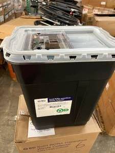 lot 55 image: Lot of 6 NEW BD 305069 Solid RCRA Hazardous Waste Collectors with Lids - Extra Large