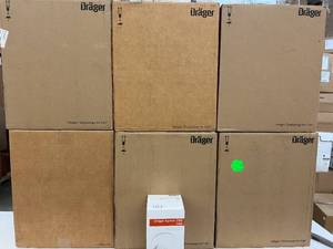 lot 59 image: MSRP $2400  6 Cases (18 Boxes  360 Masks per case)&nbspNEW Draeger 3951330 X-Plore 1750 N95 Particulate Respirators - Expiration 125 