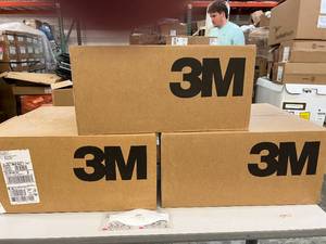 lot 60 image: MSRP $1800  3 Cases (440 each per case) NEW 3M 9205 N95 Aura Particulate Respirators&nbspDisposable Face Masks - Expiration 1026