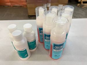 lot 73 image: Lot of Mixed Brand Chlorhexidine Gluconate 4% Solution Antisceptic Antimicrobial Skin Cleansers Surgical Scrubs (Bactoshield, Molnlycke) 