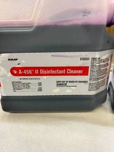 lot 100 image: Lot of 2 Ecolab 6166931 1.3 Liters A-456 II Disinfectant Cleaner - Expiration 425