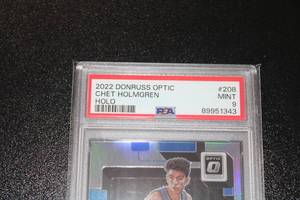 2022-23 Optic Holo Prizm Chet Holmgren #208 Rookie Card PSA 9