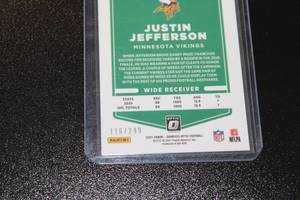 Justin Jefferson Inserts & Parallel Football Card Lot  5 Cards w Optic Numbered To 299