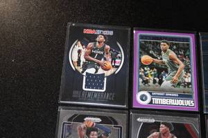 Anthony Edwards Basketball Card Lot  9 Cards w Rookie Remembrance Relic Card