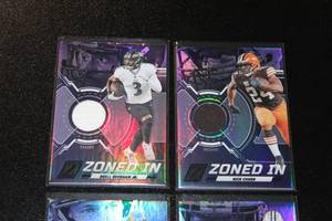 2023 Zenith Black Zoned In Relic Card Lot  4 Relic Cards Williams - Kupp - Chubb - Beckham Jr.