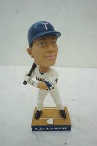 lot 102 image: 2003 Texas Rangers #3 Alex Rodriguez Bobblehead