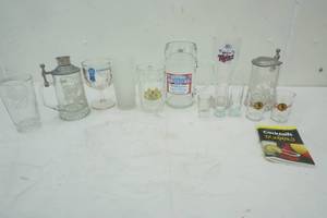 lot 124 image: Variety of Glassware, mugs, shot glasses
