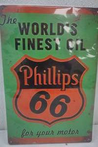 lot 131 image: 8 x 12 Tin Phillips 66 Sign