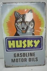 lot 134 image: 8 x 12 Tin Husky Sign