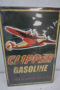 lot 135 image: 8 x 12 Tin Clipper Gasoline