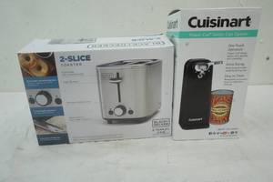 lot 217 image: Cuisinart Can opener, and 2 slice toaster