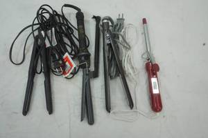 lot 254 image: Flat irons, curling irons